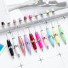 5pcs Writing Pen Beadable Ballpoint Pen with Keychain Beaded Pen for Student