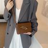 Women's bag fashion square simple pu niche design women's small square bag 24 new commuter literary shoulder messenger bag