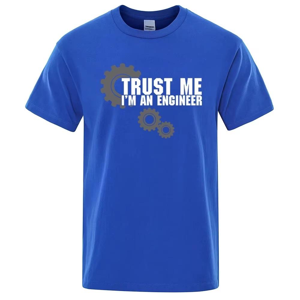 Trust Me I'M Engineer Hip Hop Men T-Shirt Oversized High Quality Tee Clothes Summer Harajuku Street Cotton Casual Loose TShirts