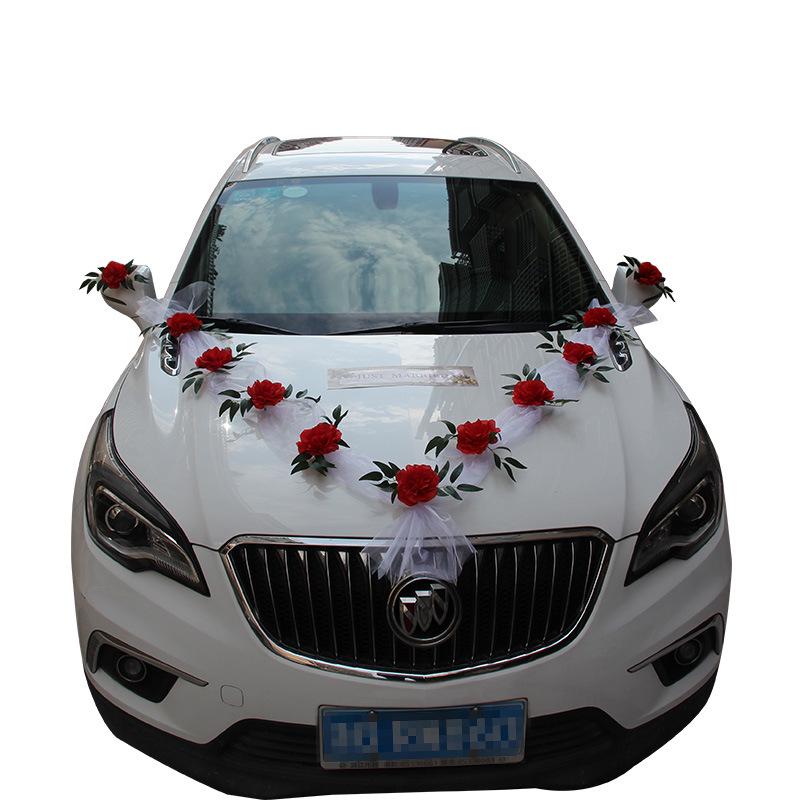 European Wedding Car Decoration Set - Artificial Rose & Head Flower