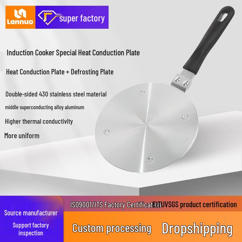 Universal Induction Cooker Heat Conductor with Detachable Handle