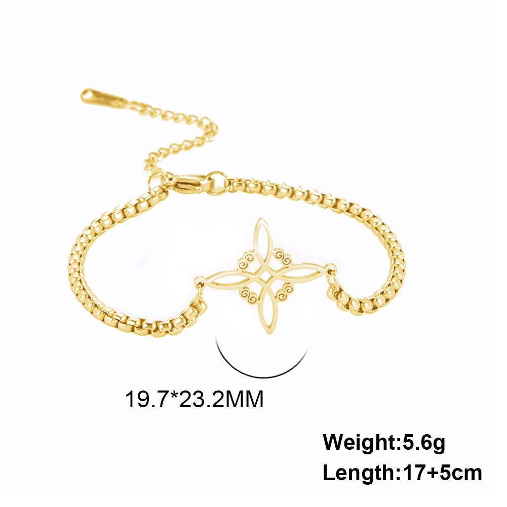  Wicca Witch Knot Bracelet Stainless Steel God Name Tetragrammaton Pentagram Bracelet Solomon Amulet Jewelry Wholesale