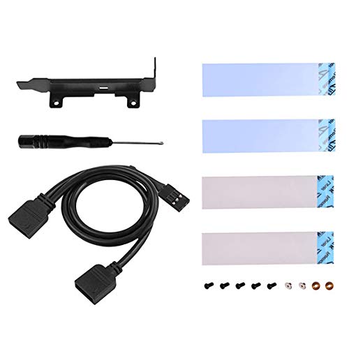 Silverstone Beleuchtete M.2 NVMe SSD Erweiterungs-PCIe x4-Adapterkarte mit adressierbarer RGB-Unterstützung (SST-ECM24-ARGB)