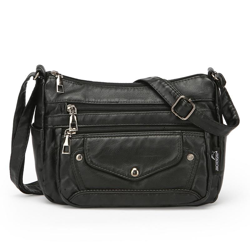 

Multi Layer Single Shoulder Large Capacity Crossbody Women s Bag чёрный
