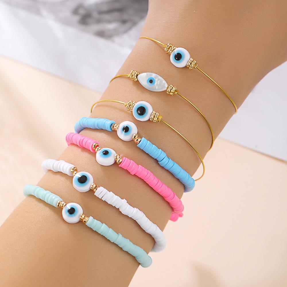 Taylor Swift Fan Colorful Soft Clay Bracelet Set - Handmade English Name Jewelry for Women
