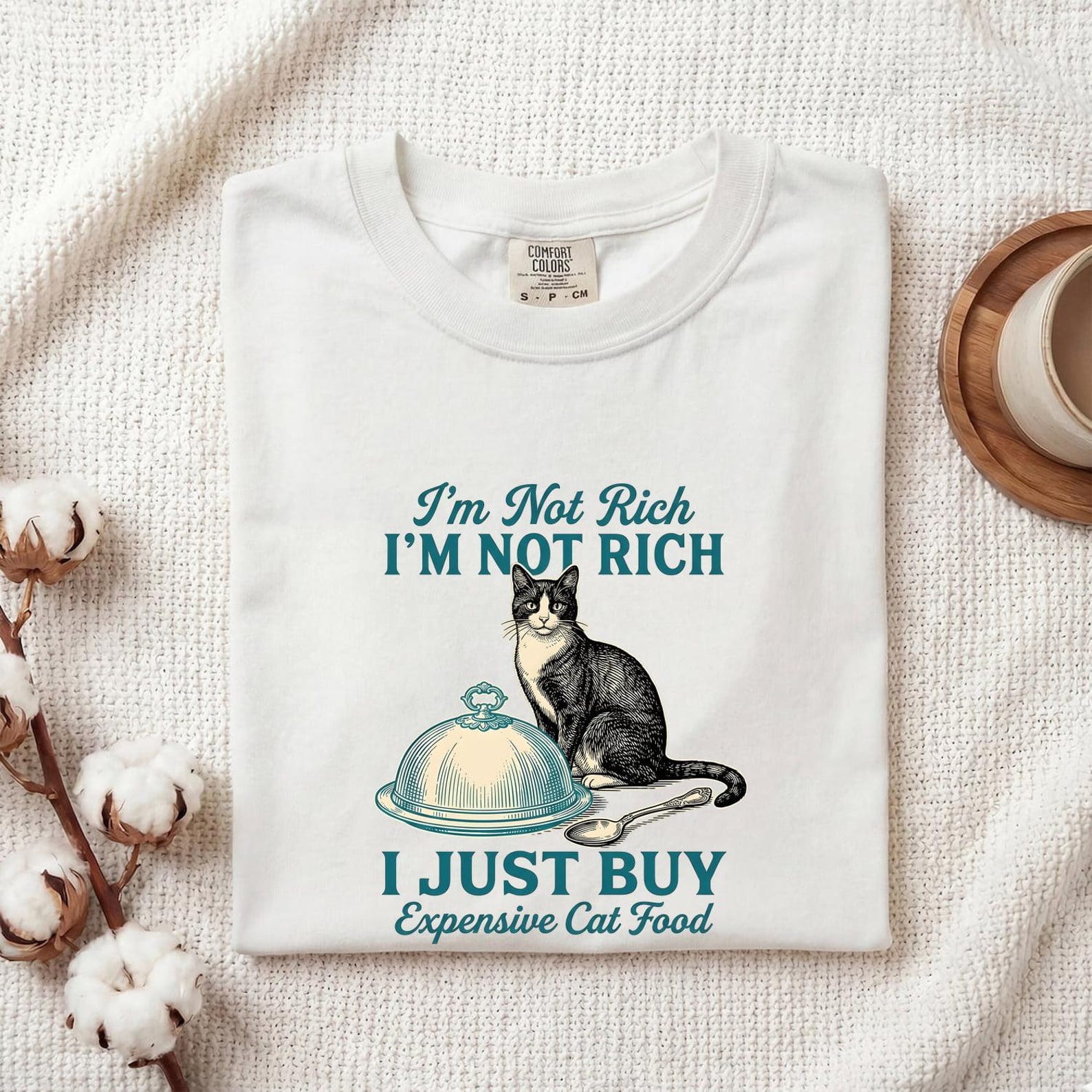 Tuxedo Feline Shirt Cat Comedy Gift Women Hand Drawn Tee Cat T-Shirt Cat Fan Illustrated Tshirt Humor Graphic Line Art Serving Plate Tshirt 3XL