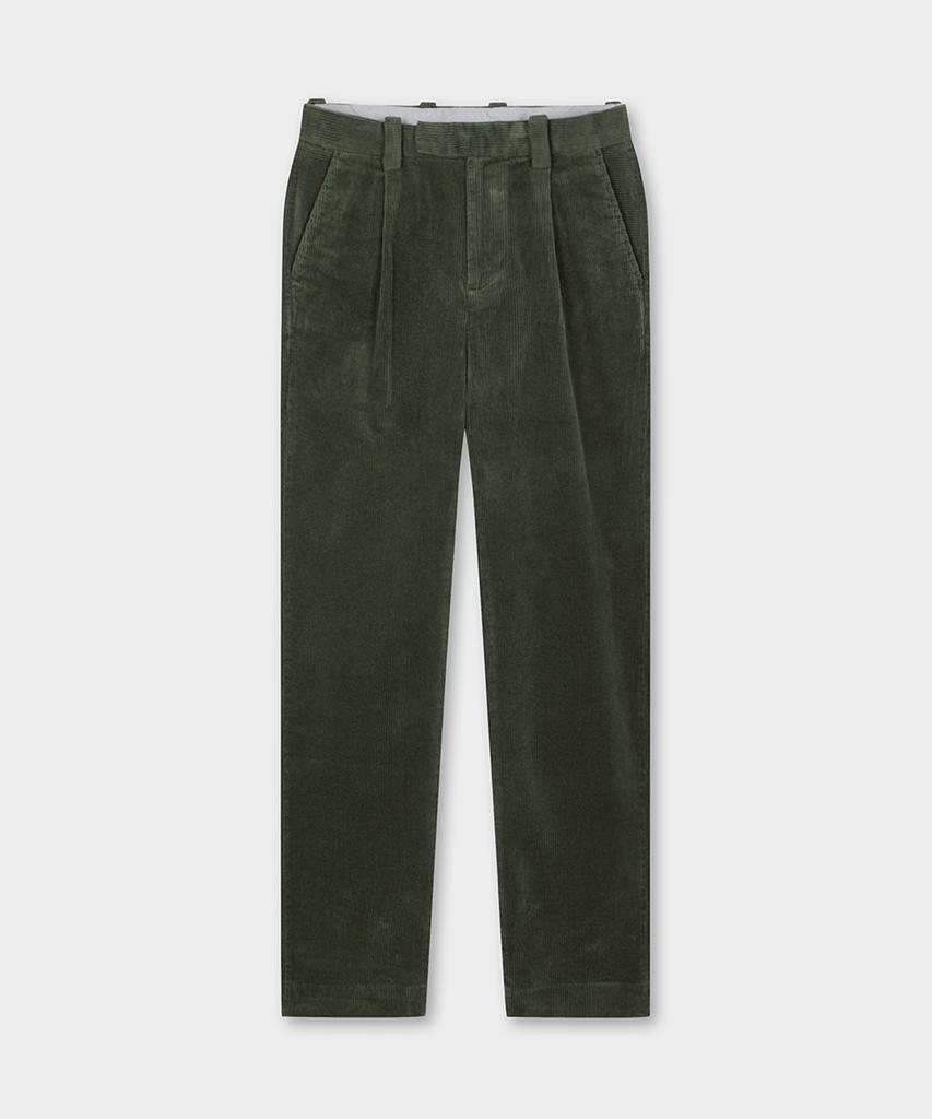 BROOKS BROTHERS Traditional Fit 8W Corduroy Pants (Olive) (Bbpcmm6920Kew)