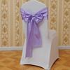 Elegant Polyester Chair Back Cover With Bow Ribbon For Wedding And Event Decor