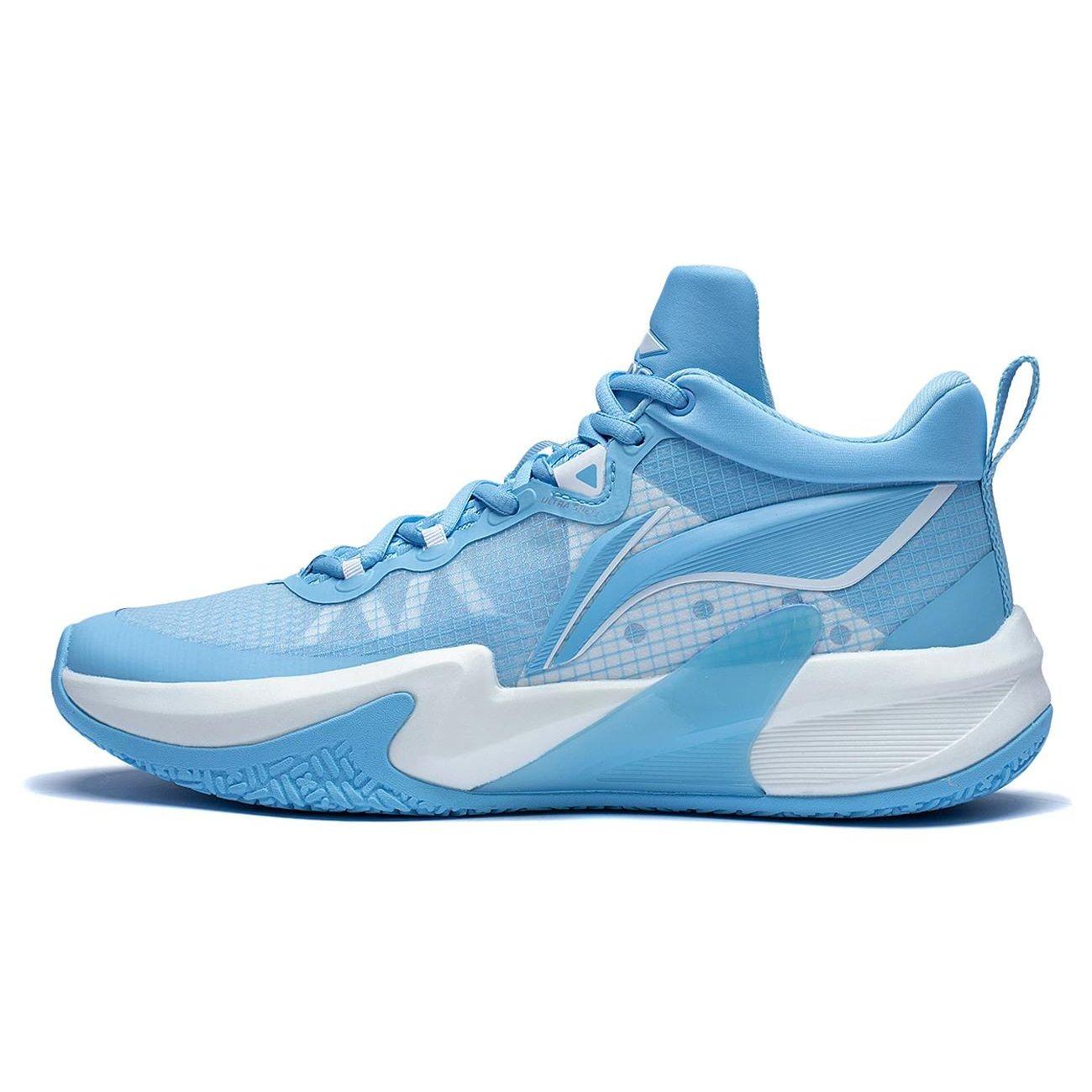 

Li-Ning Легкие удобные повседневные амортизирующие нескользящие износостойкие низкие баскетбольные кроссовки мужские кроссовки Moon-White Blue ABAS041-5