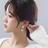 Pinkdudu Simple Causal Pearl Drop Earrings Temperament Elegant Trendy Alloy Earrings Jewelry Gift PD1746