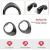 Jimen Compatible with Ford Mustang 2015-2018, 2PCS A-Pillar Speaker Cover Trim Ring (Carbon Fiber)