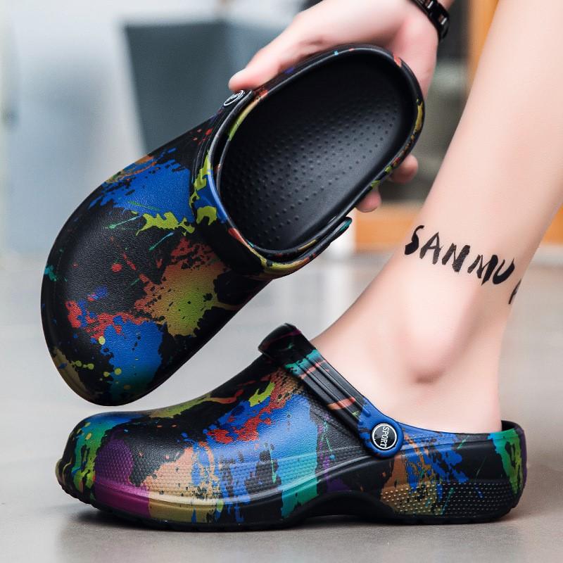 Fashion Creatar Trendy Summer Women Clogs Slipper Fashion Printing Design Beach Slides Outdoor Sports Sandals EVA Sole Male Garden Shoes