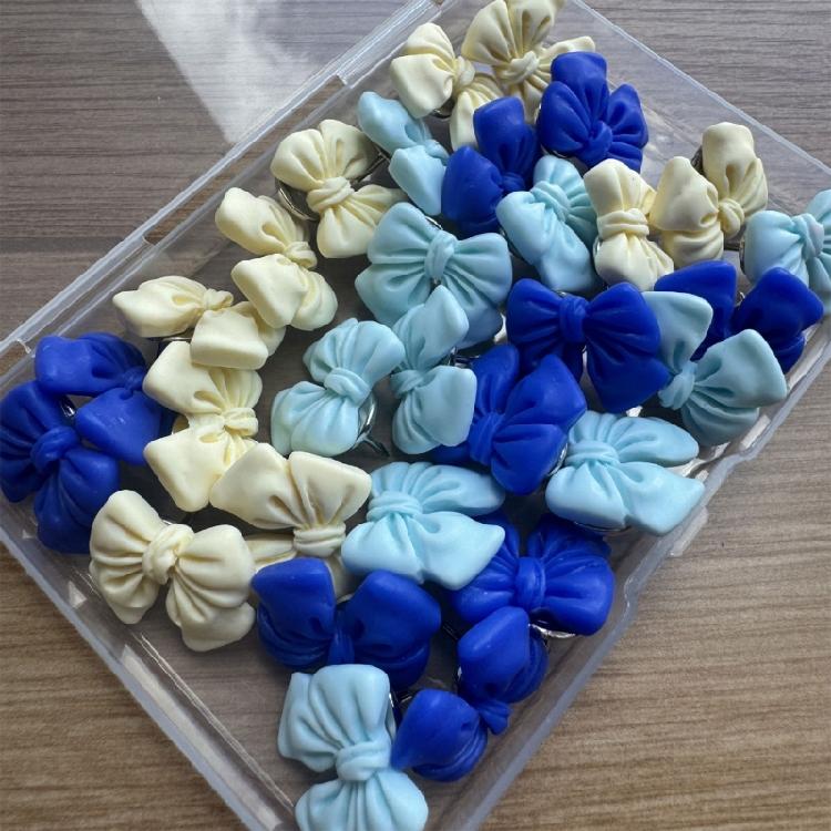 School Classroom Stationery Push Pins Push Pins Colorful Bowknot Design Bulletin Boards Wall Art Wall Mounting Tacks Set
