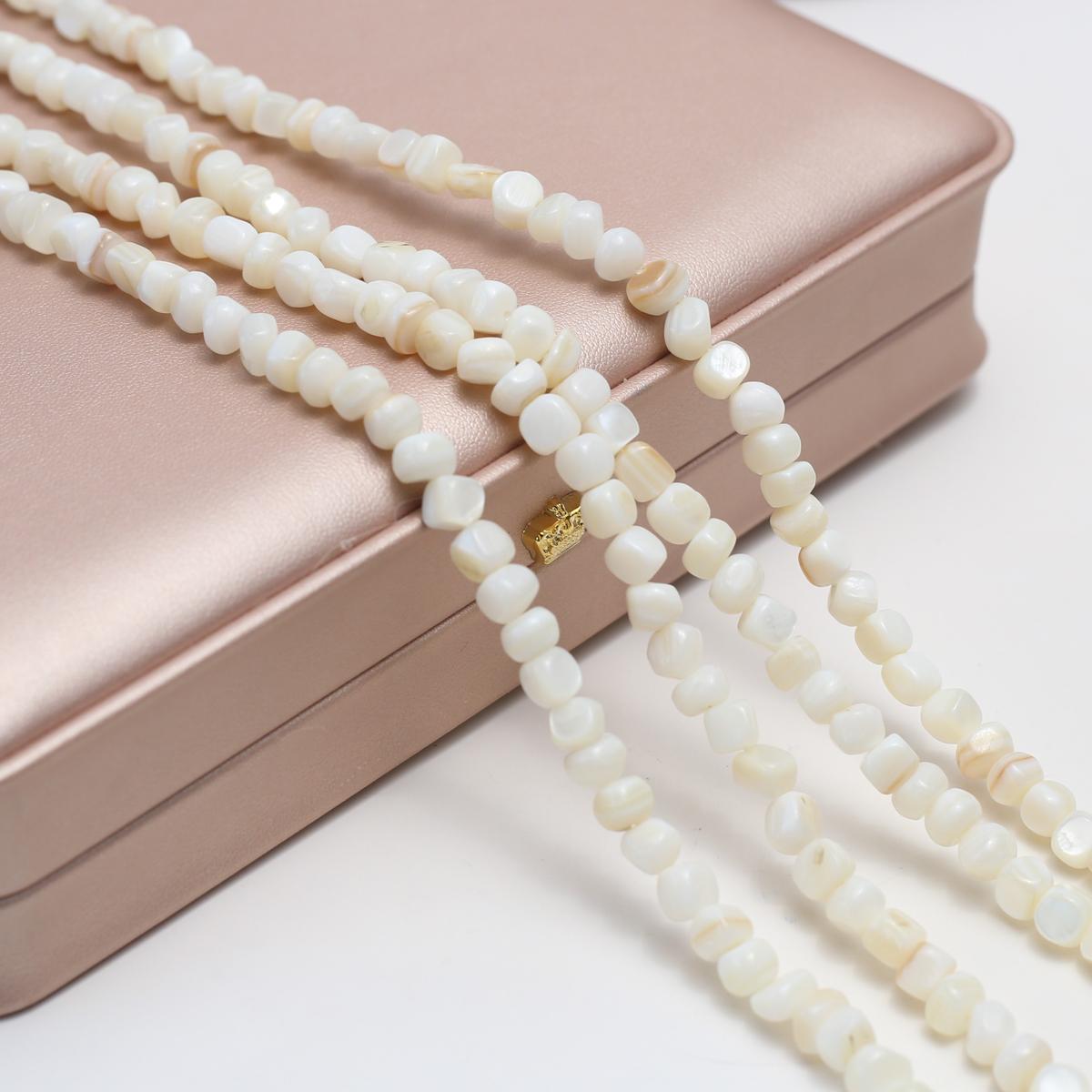 

Натуральные бусины из пресноводных ракушек, белые, неправильной формы, 6-7 мм, для изготовления ювелирных изделий, для DIY ожерелий, браслетов, серег, аксессуар, длина 38 см 6-7mm