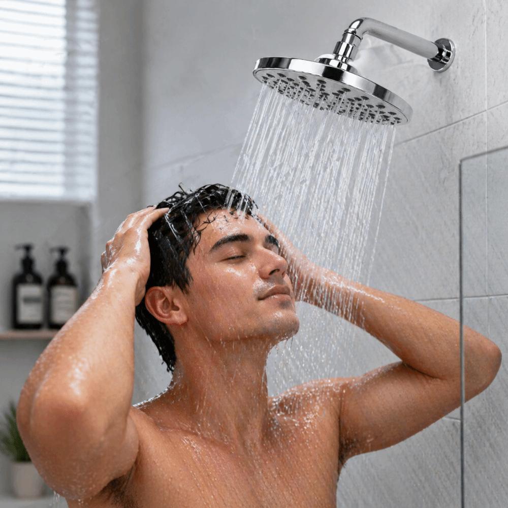 Premium Material Round Shower Head Chrome Plated Finish Concealed Mount Showerhead Home Bathroom