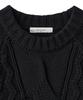 NOIRER Heavy Multi-Cable Oversized Sweater (Black)