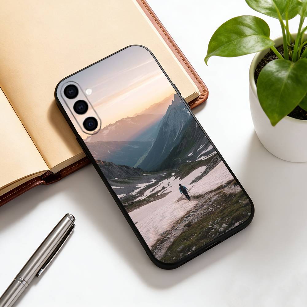

rock climbing Phone Case For Samsung Galaxy A73,A72,A71,A70,A53,A52,A51,Soft Silicone Black Cover Samsung a32 4g
