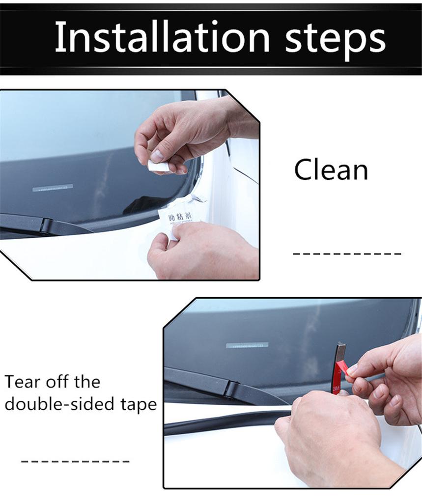 1.8 m Car Rubber Sealer, Car Window Sealer, Roof Rubber Sealer, Windscreen Protection Strips for Trim, Car front and rear Windscreen Spoiler