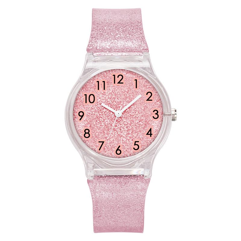 Ladies' Watch Simple European and American Student Watch Transparent Silicone Digital Women's Fashion Quartz Watches