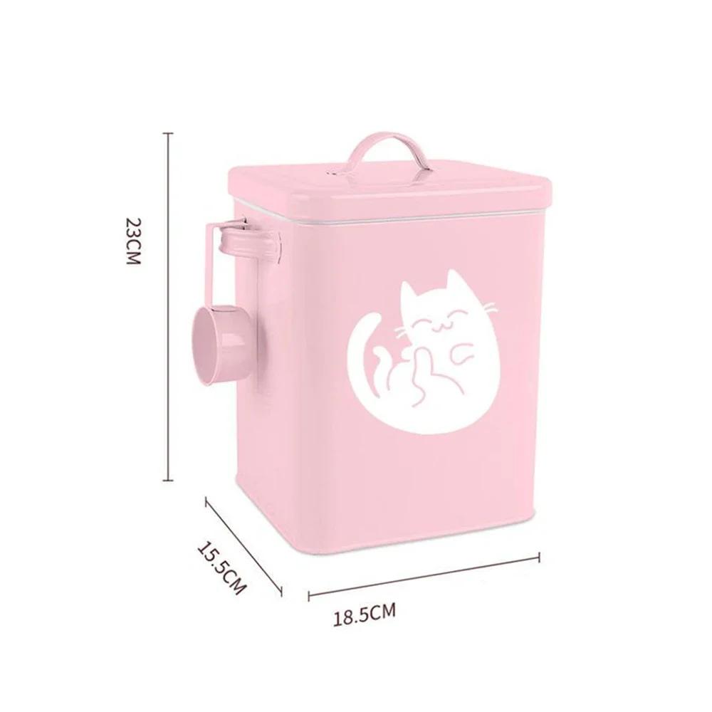 

Большая емкость для закусок, ящик для хранения зерна, ящик для хранения корма для кошек и собак, бочка для стирального порошка, бытовой с мерным стаканом