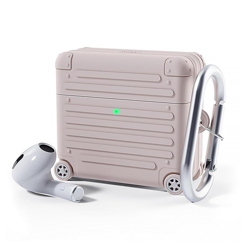 

miak AirPods 4 case 4th generation silicone carrying case [ Shockproof silicon With carabiner wireless charging ] airpots 4 beige MA27411AP4 []