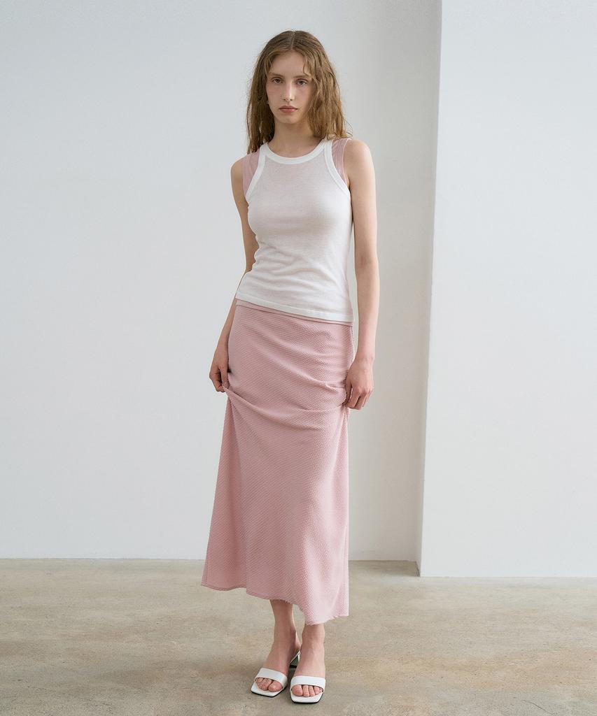 RENEJ Dobby Chiffon Long Skirt