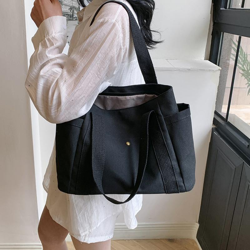 Stylish And Spacious Canvas Tote Bag For Women Ideal For Daily Commute And Class