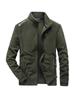 Men's Zipper Fleece Jacket with Side Pockets - Green Youth Style