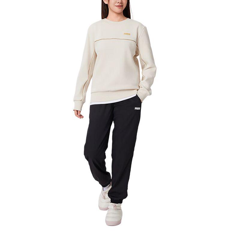 PUMA ESS+ Sweatshirts Men's Snow White Crew Neck Moderate 692907-87
