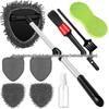Telescopic Microfiber Car Window Cleaning & Defogging Brush Set