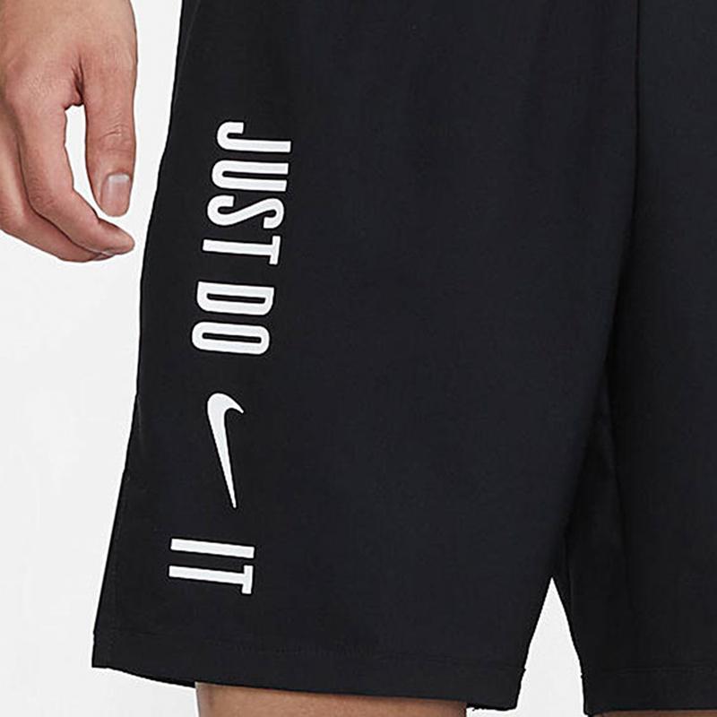 Nike Alphabet Print Trainings-Athletikshorts Herren Unterteile Schwarz DJ8999-010
