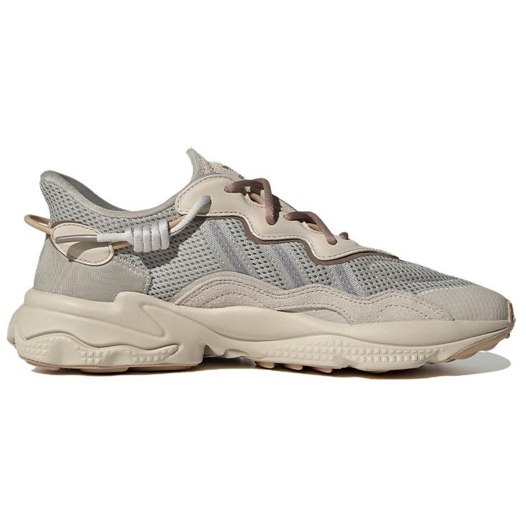 Adidas Originals Ozweego Fabric Synthetic Leather Classic Retro Low-Top Lifestyle Sneakers Unisex Sneakers Gray Brown IF0426