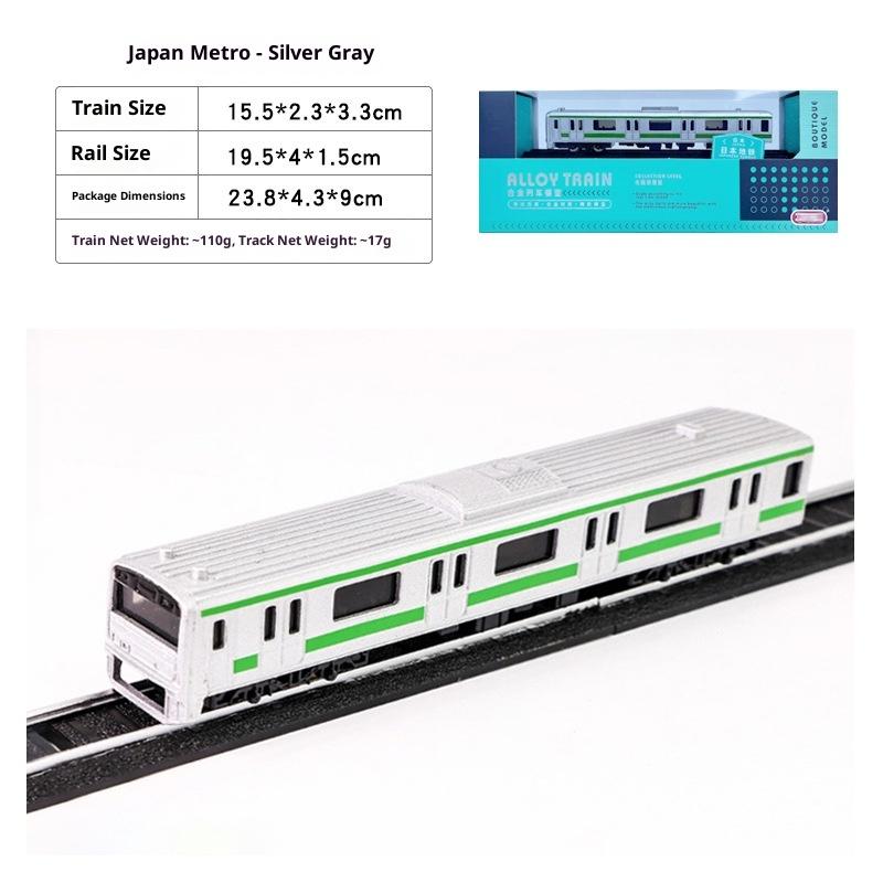 Modello Treno Locomotiva Verde Vintage in Lega Treno ad Alta Velocità Harmony Express Metro Realistica Locomotiva a Vapore Giocattolo da Collezione per Bambini