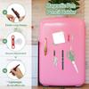 PATIKIL 4 Pcs Magnetic Pen Pencil Holder, Silicone Flexible Pencil Holder Adjustable Organizer Clip with 4 Metal Sheet for Refrigerator Whiteboards