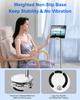 Eary Tablet Phone Floor Stand With 360 Rotatable Height Adjustment Non-Slip Stable Metal Base Phone Clip Holder Desk Accessories