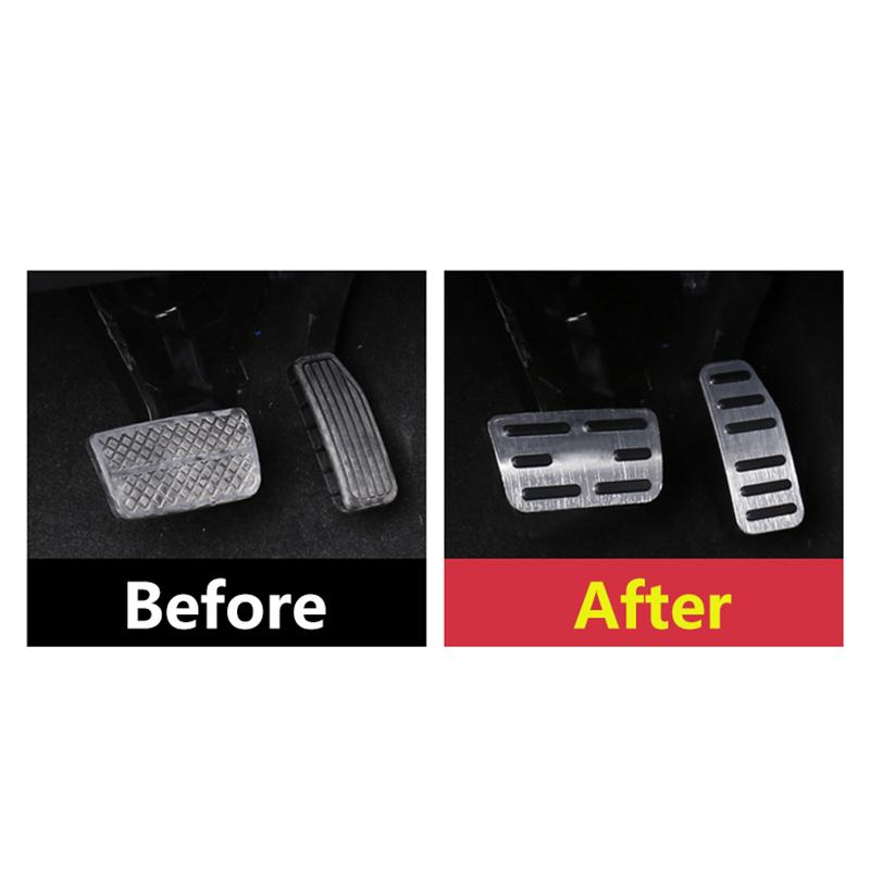 For Honda City 2015 2016 2017 2018 2019 Aluminum Alloy Car Accelerator Gas Pedal Brake Pedals Non-Drilling Cover Case Pads Trim