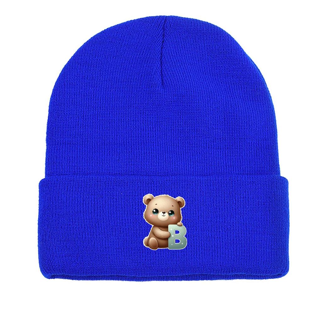 1pc, Alphabet A to Z and Animals Print Knitted Cap Beanie, 260 Knit Hats to Choose, for Men And Women