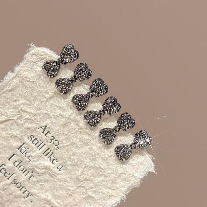 New small rhinestone bow hairpin exquisite side clip bangs clip broken hairpin fashionable duck bill clip hair accessories