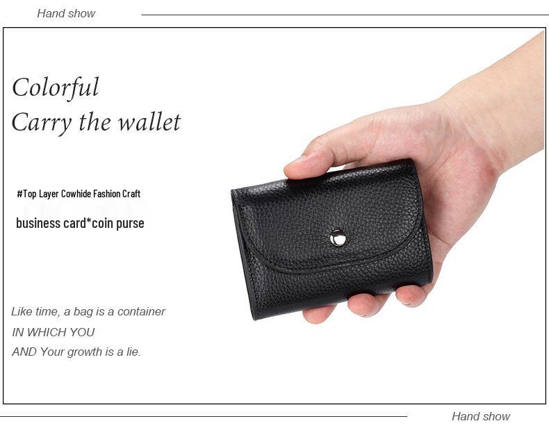 Geldbörse für Damen aus echtem Leder: Großkapazitäts-Multifunktions-Kartenhalter aus Rindsleder der obersten Schicht