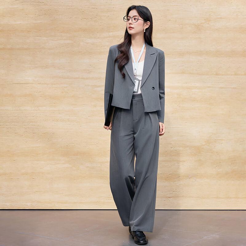 Women s Peaked Lapel Business Blazer Suit Set M