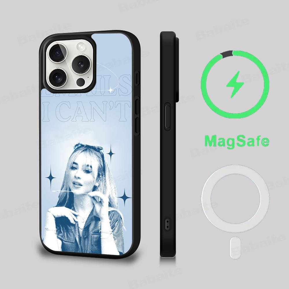 Singer S-Sabrina C-Carpenter Phone Case Magnetic Case For IPhone 16 14 13 12 11 15 Pro Max Plus For Magsafe Wireless Charge