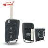 Kigoauto 5G0 959 753 AB Flip Remote Key Shell 3 Button HU162 / HU66 for VW Golf 7 2013 2014