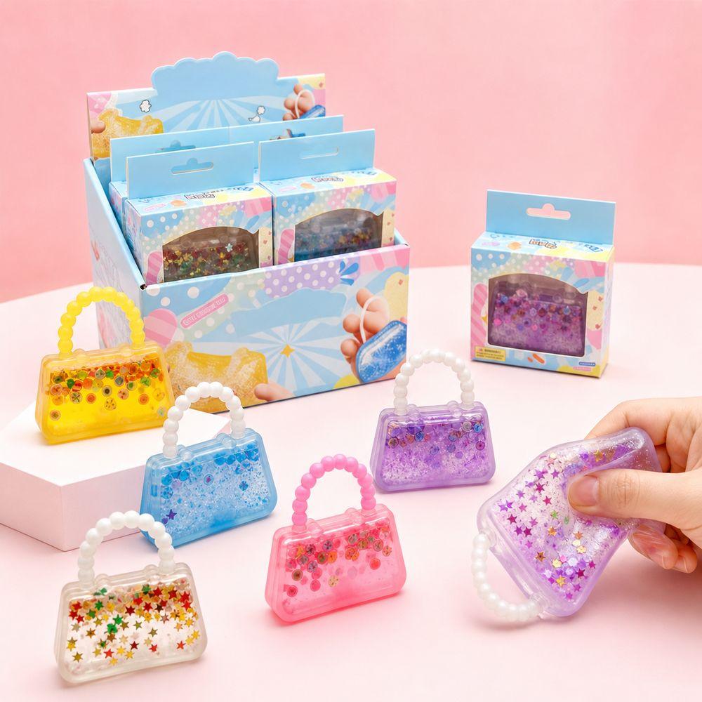 Glitter Filling Purse Fidget Toy Mini Squishy Toy Prize Box Toys  Jelly Handbag Toy