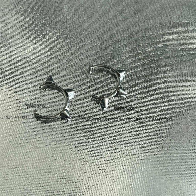 Cool ~ Y2g European and American Culture Titanium Steel Non-Punching Fake Labret Punk Hole-Free Perforation-Free Non-Piercing Lip Ring