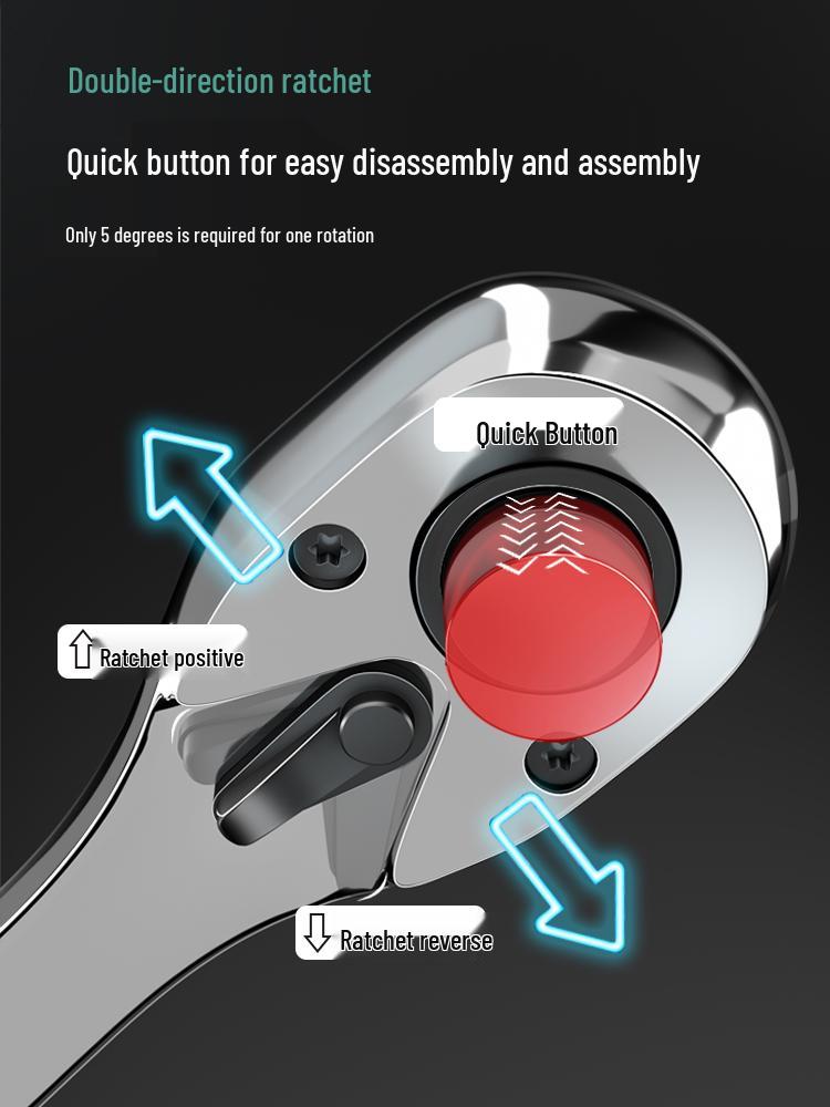 Ratchet Wrench Tool Set - Auto & Car Repair Socket Kit