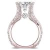 18k Rose Gold Square Diamond Ring for Women Luxury Wedding Band Handmade Jewelry