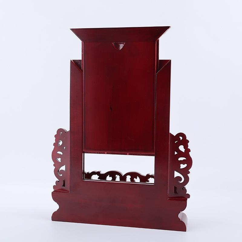 Solid Wood Ancestor Spirit Tablet for Home or Temple Engraving