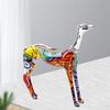 Figur Mångfärgad Doberman Staty Djurskulptur Prydnad för Bordskiva TV-bänk Hylla