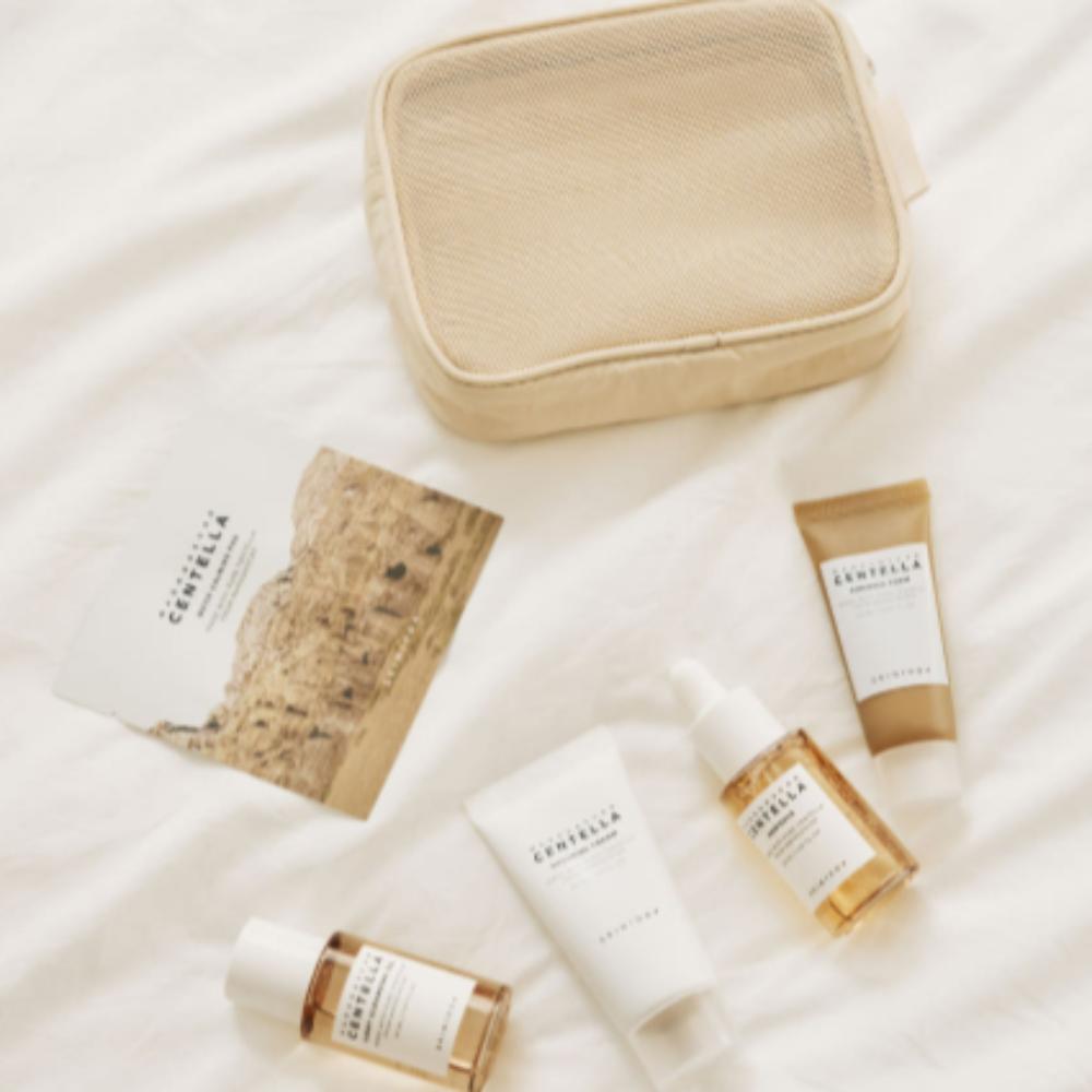 

SKIN1004 Madagascar Centella Travel Pouch Set (Cleansing Oil 30ml+Ampoule Foam 20ml+Quick Calming Pad 2Sheets+Ampoule 30ml+Soothing Cream 30ml)