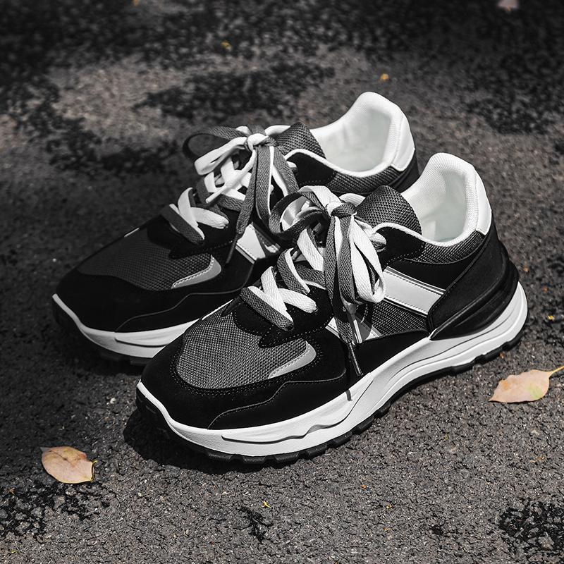 

Мода PARZIVAL 2024 Мужская повседневная обувь Модные кроссовки для бега Кроссовки Forrest Gump Дышащие кроссовки для активного отдыха Мужская вулканизированная обувь 44 чёрный